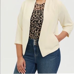 Off White Crepe Jacket